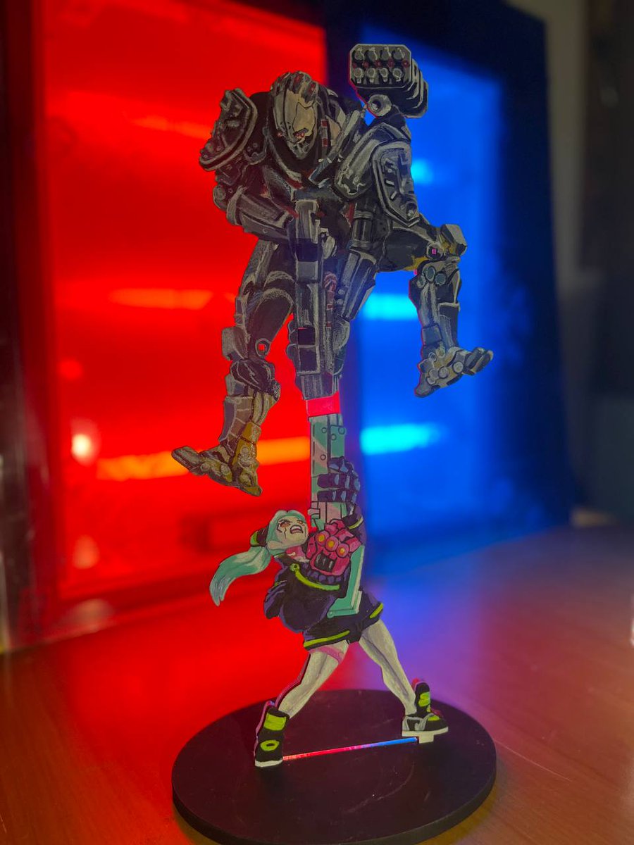 FerchoAndrew's tweet image. Paintglass cyberpunk edgerunners lucy logo MDF, Rebecca and Adam #glasspainting #acrylic #cyberpunkedgerunners #Lucy
