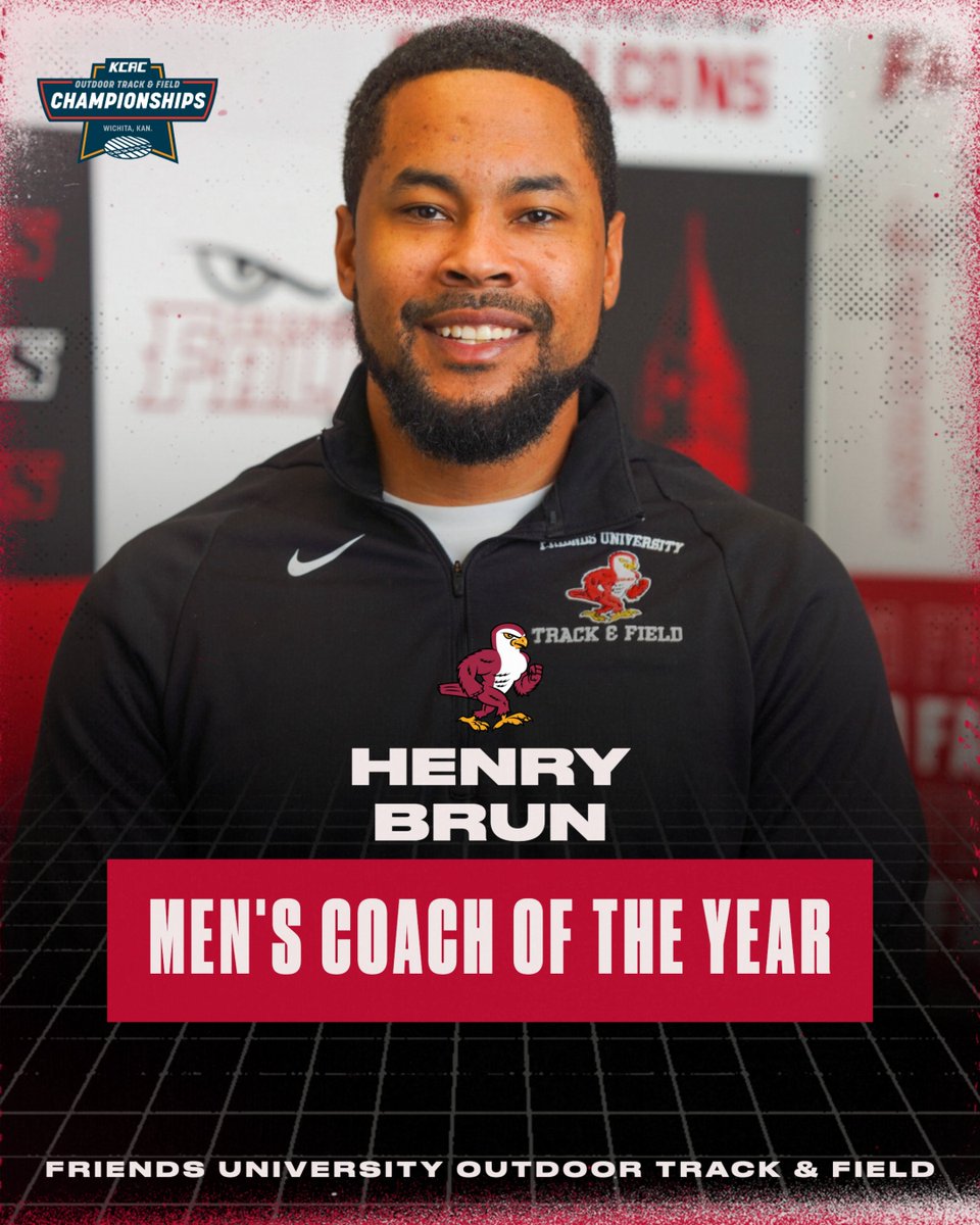 FriendsFalcons's tweet photo. Head coach Henry Brun was awarded the Men's Coach of the Year at the 2026 KCAC Outdoor Track &amp; Field Championships!
#TalonsUp #HonorGod #TheRightWaytoPlay https://t.co/STIF2J7wRv