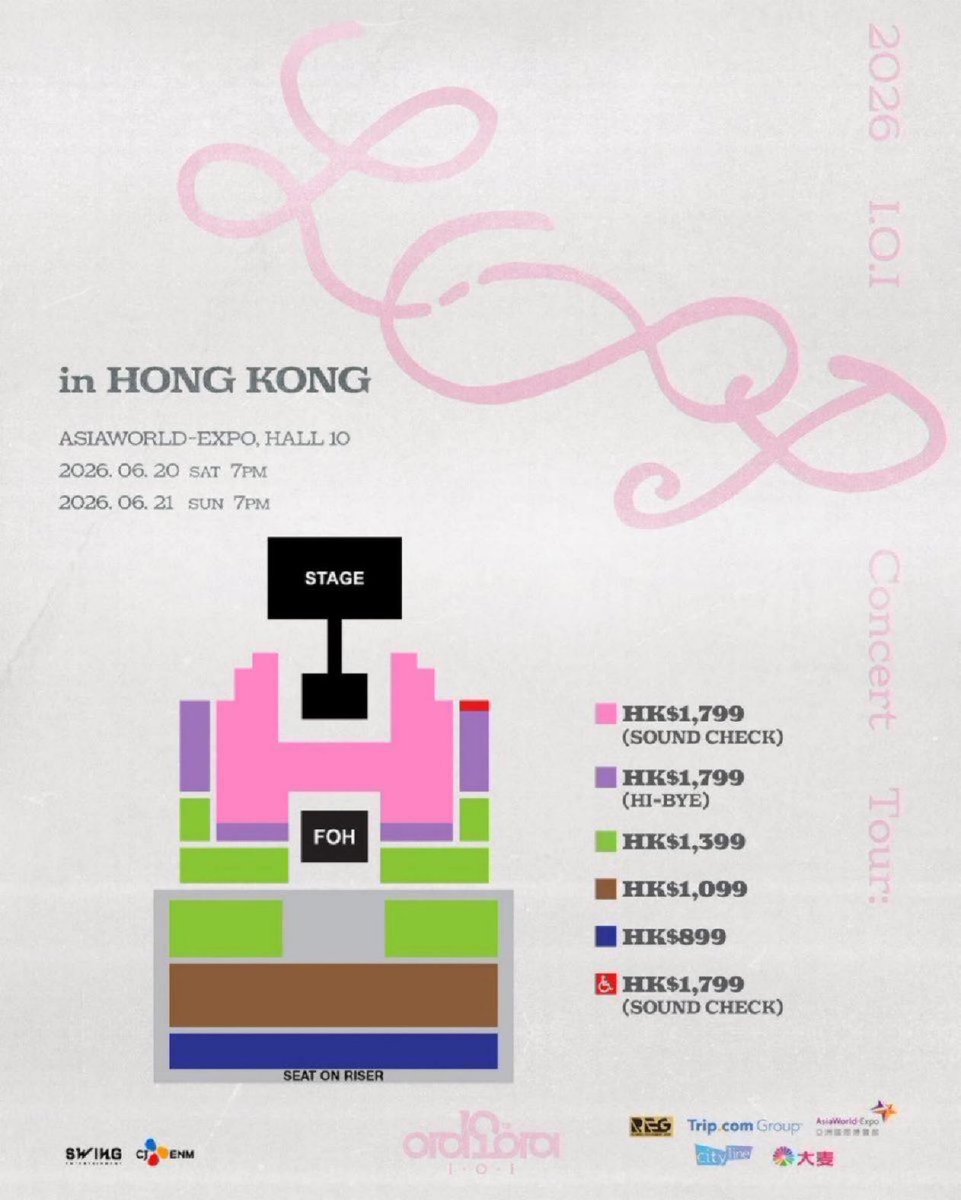 Ziraahtix's tweet image. 🎟️🎟️
2026 I.O.I Concert Tour: LOOP in HONG KONG.
📍 ASIAWORLD-EXPO,HALL 10
🗓️2026. 06. 20. (SAT) / 06. 21. (SUN)
🎫 SOUNCECK (HK$1,799)
🎫HI-BYE(HK$1,799)
🎫HK$1,399
Seated together
Inter fans 💌
DM/Send request 📥
#아이오아이
#IOI #LOOP #IOIinHK #IOICONCERTTOUR_LOOP_IN_HONGKONG