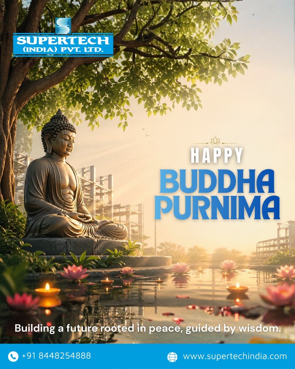 supertech_india's tweet photo. May Lord Buddha’s teachings inspire you to move forward with wisdom, patience, and purpose.
Wishing you and your loved ones a peaceful and enlightened Buddha Purnima. ✨

#BuddhaPurnima #PeacefulLiving #GrowthMindset #Supertech #Wisdom https://t.co/0qIC4CTuXI