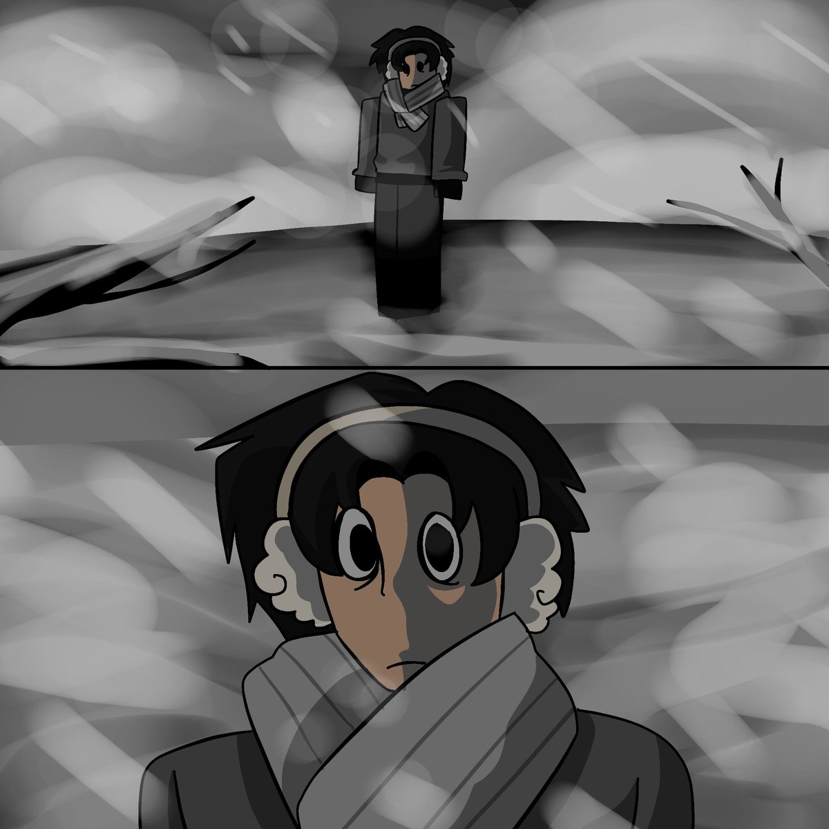 UntitledP1's tweet image. "Do you like the snow? " No 💔 #oc #project