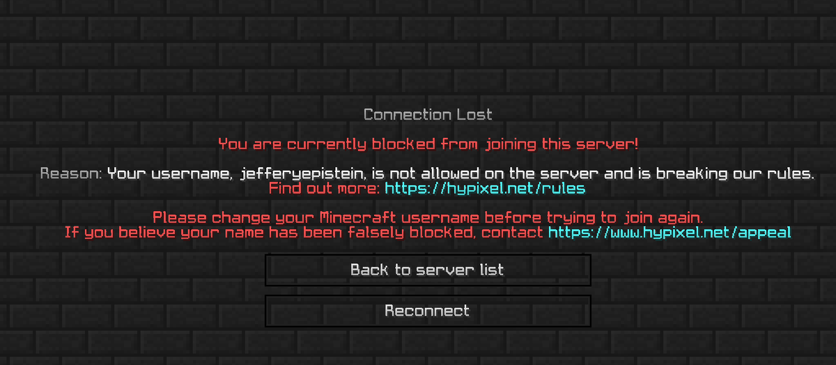 luhswef's tweet photo. @HypixelNetwork i did nothing wrong https://t.co/mgrb9IyDBT