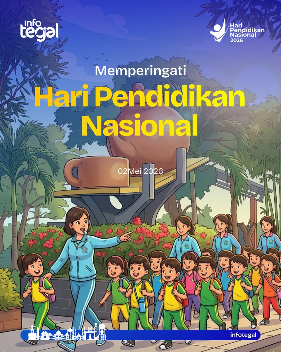 infotegal's tweet photo. Selamat memperingati Hari Pendidikan Nasional, Menguatkan Partisipasi Semesta Mewujudkan Pendidikan Bermutu untuk Semua.
Ada yang masih ingat nama guru olah raga sewaktu SD dulu? Coba sebut nama/mention beliau di kolom komentar, yuk!
#Tegal #Slawi #infotegal https://t.co/Io5qmajW3w