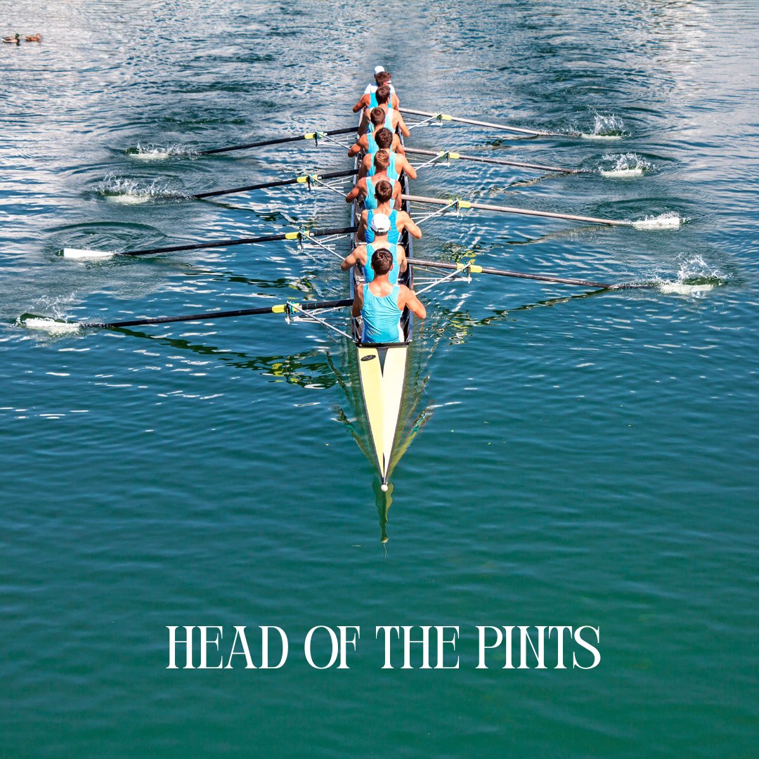 PuzzledPint's tweet photo. RoW, row, row your boat as fast as you can with your puzzling team to become the Head of the Pints! See you on Tuesday, May 12. https://t.co/FApF9L49jd