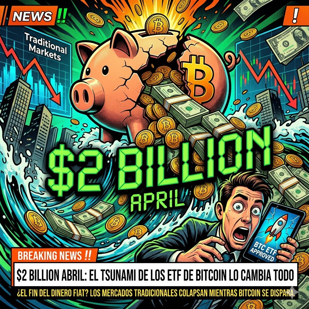TheBitcoin__'s tweet image. The #Bitcoin market is on the rise! $2 billion in inflows for Bitcoin ETFs in April. What does this mean for the future of #Bitcoin? #Cryptocurrencies #DigitalFinance
