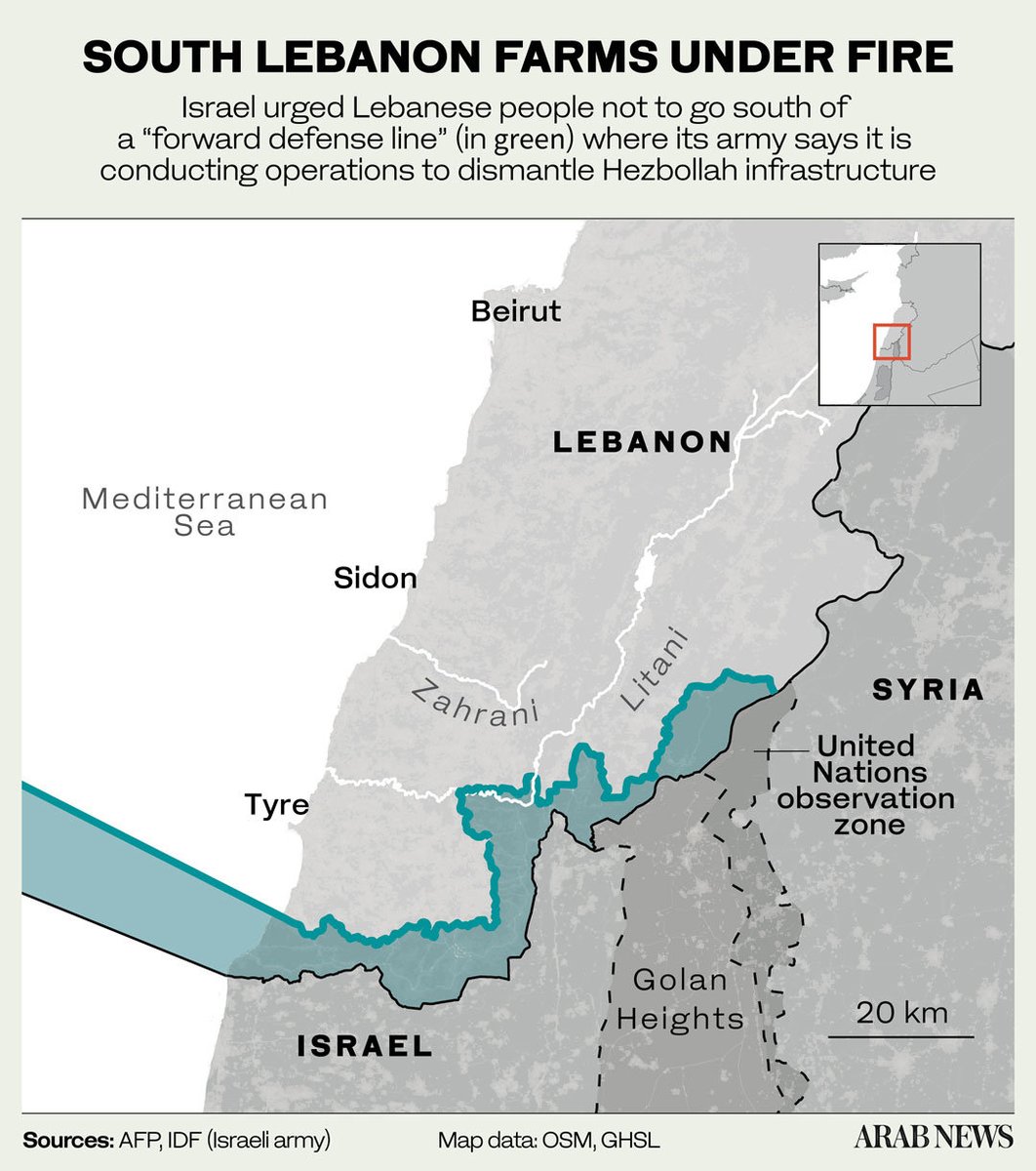 arabnews's tweet image. #SPOTLIGHT: Israeli operations have scorched southern #Lebanon’s farmland, with officials warning of lasting environmental damage  arab.news/g3v78