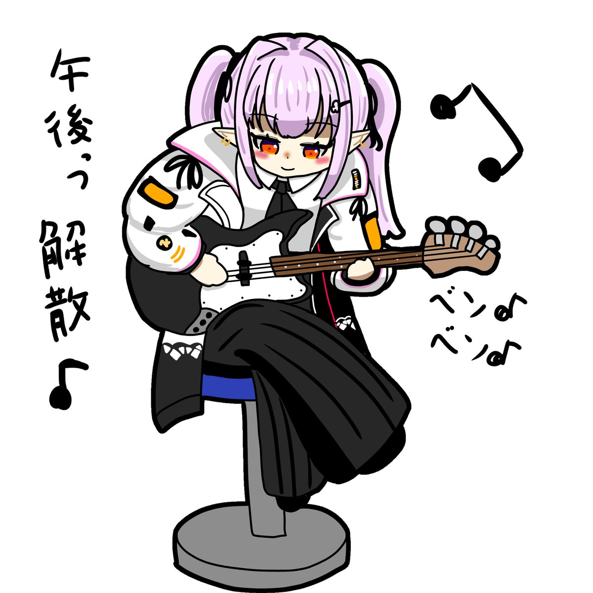 モテとイキり目指して基礎練がんば！
＃えるの絵だよ