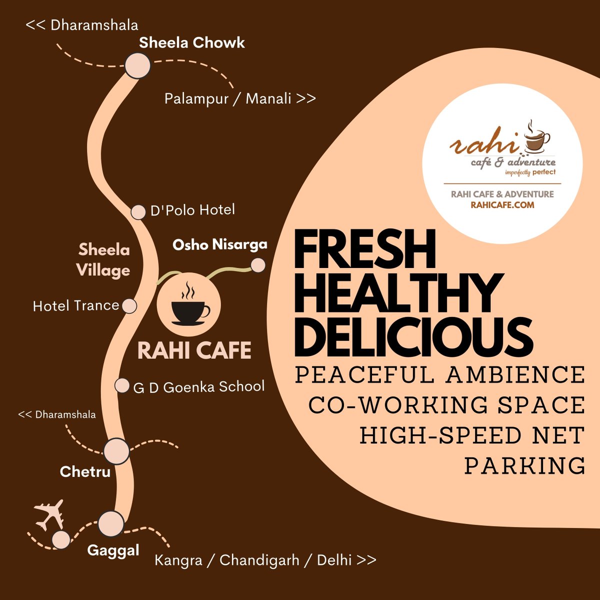 RahiCafe2020's tweet photo. A Cafe for Family and Friends

Check Our Menu - https://t.co/wS2bgogxF8

📌 Village Sheela, Near Osho Nisarga, Dharamshala, HP

#rahicafeandadventure #rahicafe #dharamshala #fresh #healthy #delicious https://t.co/8geG3t7Vlc