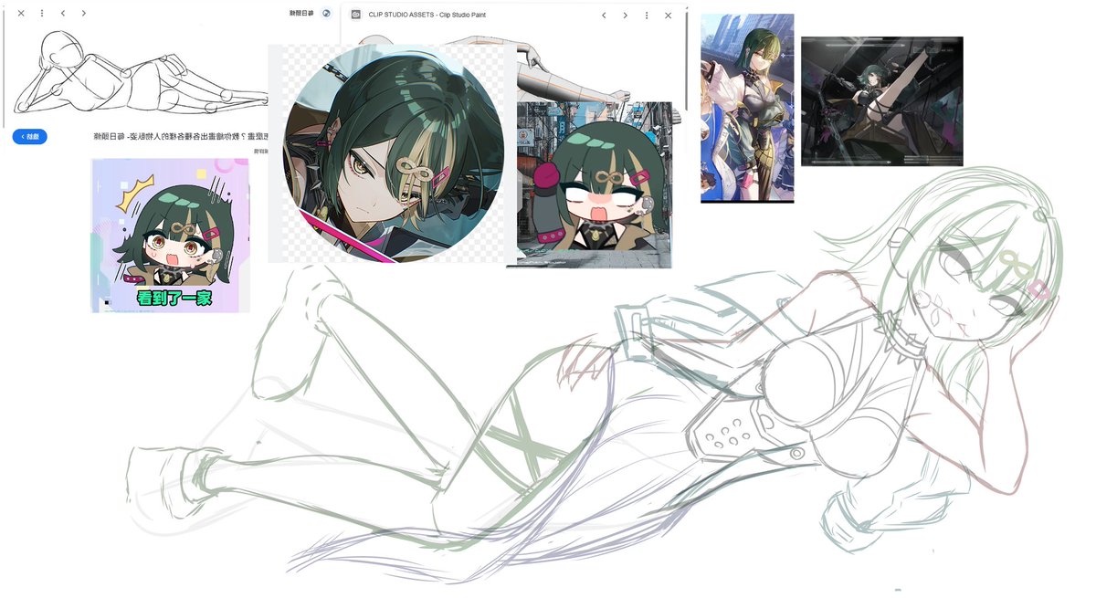 5500drawing's tweet photo. 另外就是草稿時期好好笑
有全身的四人合照和PV裡
都恰巧擋住衣服腰部的設計XD https://t.co/qur13BEenC