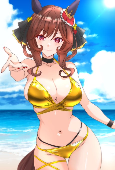 お昼のリメイク再掲 ゴールデンウィークの始まりですわよ (*'-`)ジェンティルやっぱ金色似合う
