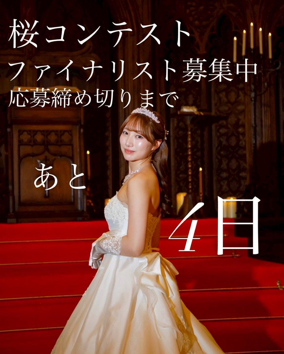 こんにちは！桜コンテスト実行委員会です🌸

ファイナリスト応募締切まで ”あと4日”

あなたの勇気あるご応募をお待ちしております！

#桜美林大学 #桜美林 #桜コンテスト #sakuracontest #桜李祭