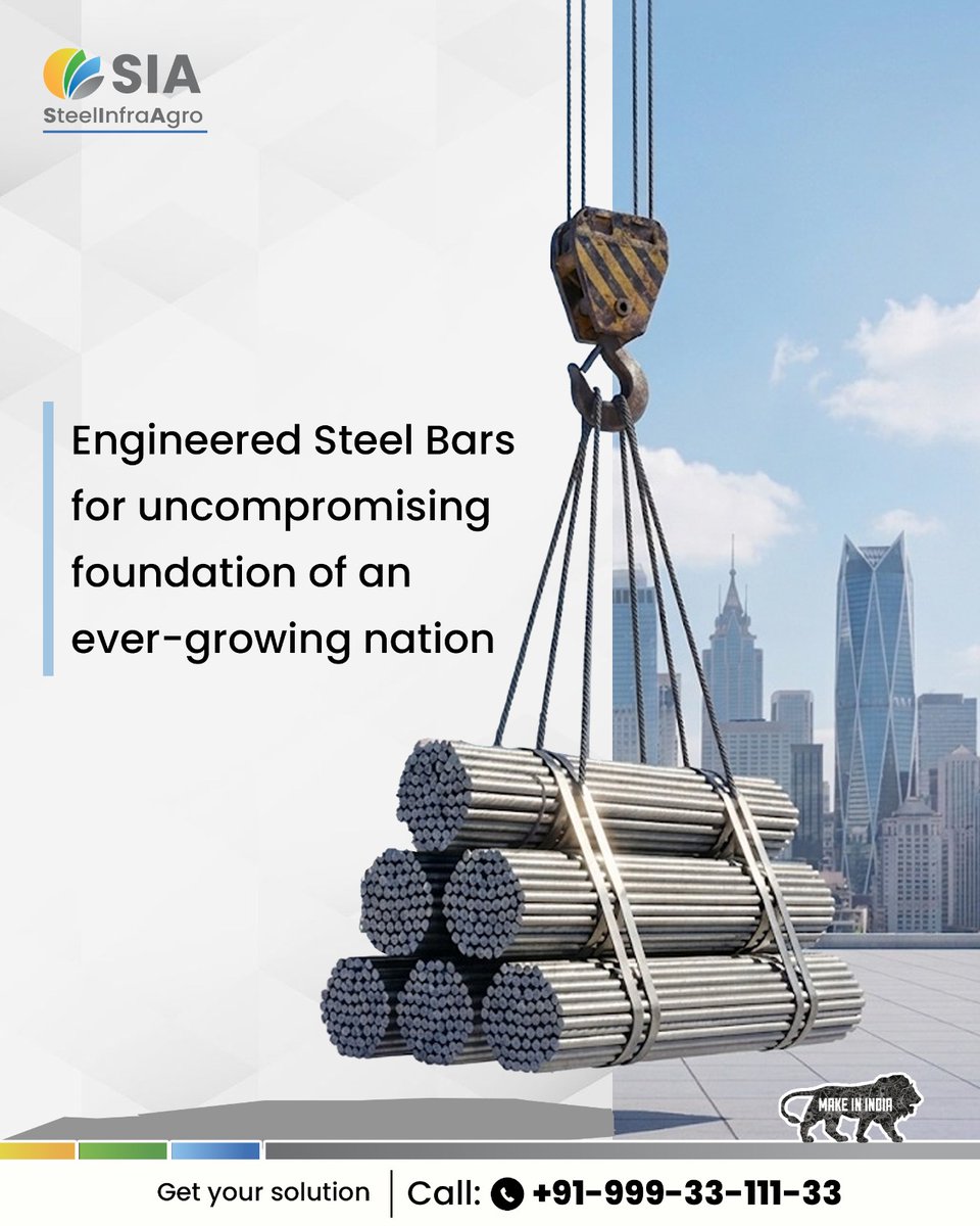 SteelInfraAgro's tweet photo. Strength you don’t see, but always trust.
SIA engineered steel bars holding every structure together.

#SIA #EngineeredSteel #SteelBars #BuildToLast #StrongStructures https://t.co/Ifctco001j
