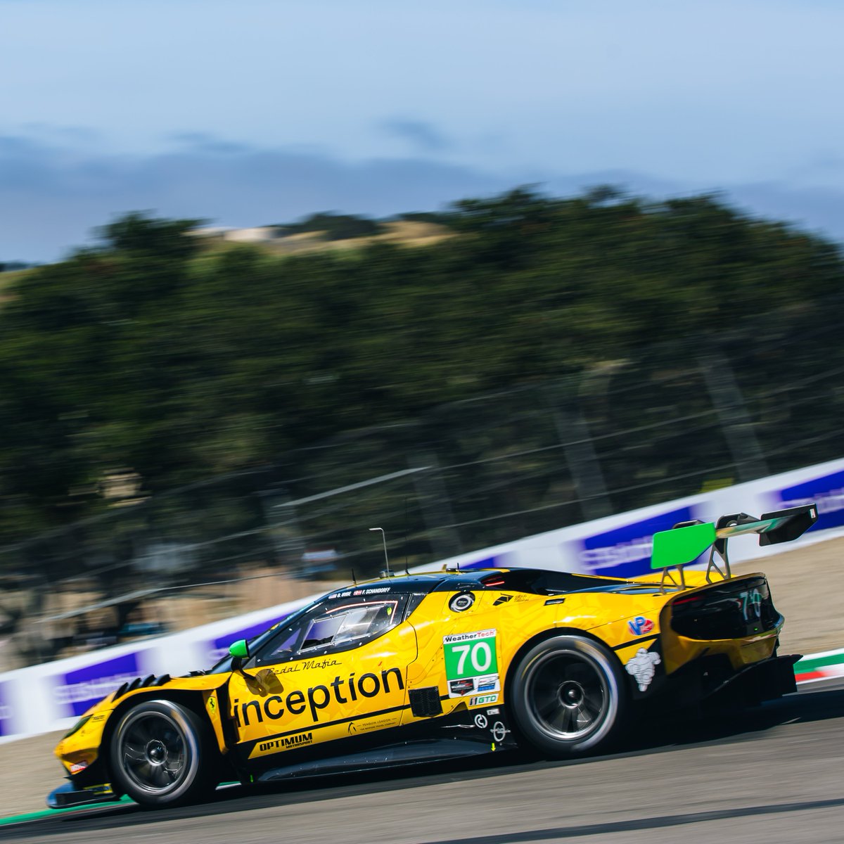 OptimumMSport's tweet photo. Fast Freddie strikes again! ๐
The No. 70 Inception Ferrari is fastest in Fridayโs Free Practice at WeatherTech Raceway Laguna Seca ๐
โฑ๏ธ1:22.156
#InceptionRacing #IMSA #FerrariRaces #WRLS https://t.co/VyDAf1oUih