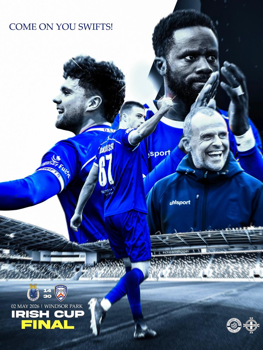 DgnSwifts's tweet image. 𝗜𝗧'𝗦 𝗜𝗥𝗜𝗦𝗛 𝗖𝗨𝗣 𝗙𝗜𝗡𝗔𝗟 𝗗𝗔𝗬! 🤩

COME ON YOU SWIFTS!

Enjoy your day folks.

#UTS #IrishCupFinalDay