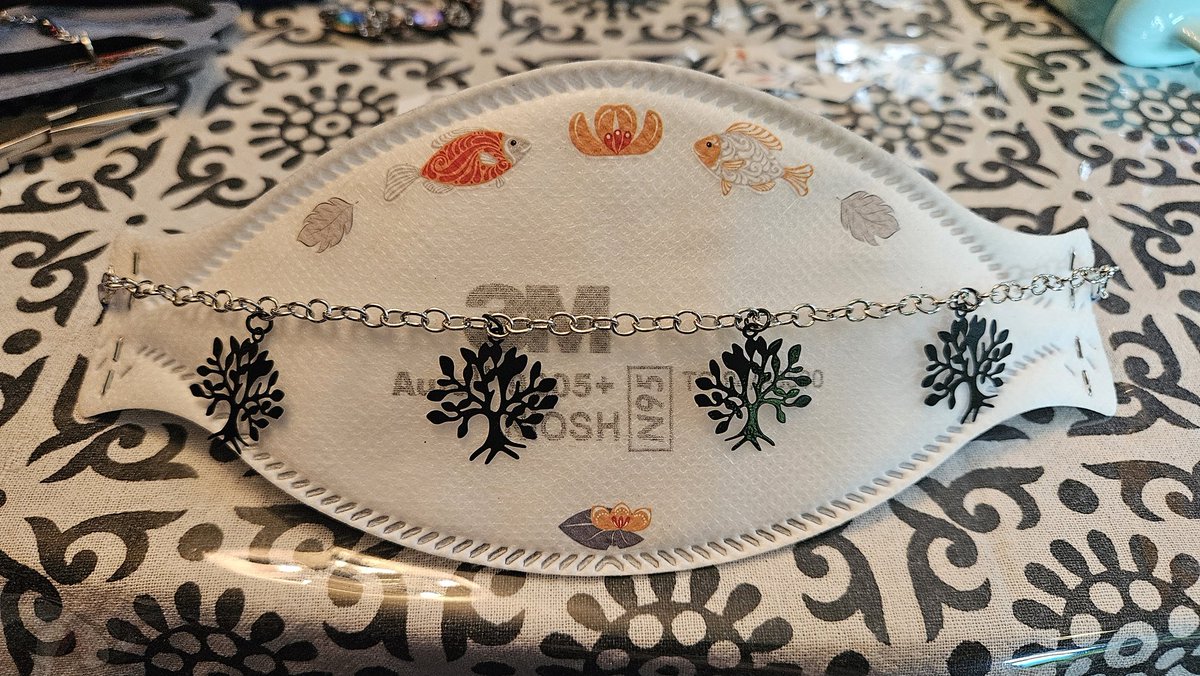 <a href="/SitsSteph/">Steph Sits (formerly Posting Things That Matter)</a> Never stopped. Started making mask jewelry &amp; using rub-on transfers to doll them up, as well.  🖤🧡🩶