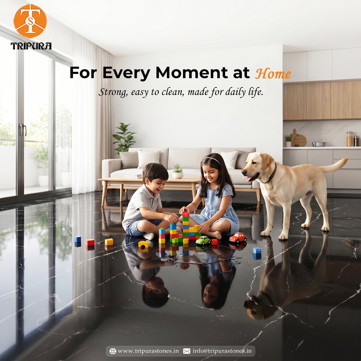 tripurastones1's tweet photo. Floors that look premium and handle real life too.
From kids playing to everyday mess — Tripura Stones is built for homes that stay active without losing their charm.

Made for daily life. Made to last.
🌐 https://t.co/ad3wd4O3VU
✉️ info@tripurastones.in
📞 +91-9414103362 https://t.co/hEWxBO6e66