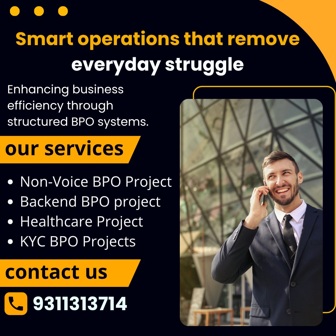 ishaa2020's tweet image. Remove everyday struggle with smart operations. ⚡

✔ Non-Voice
✔ Backend
✔ Healthcare
✔ KYC
📞 9311313714

#BPO #WorkSmart #BusinessGrowth #Outsourcing #Startup