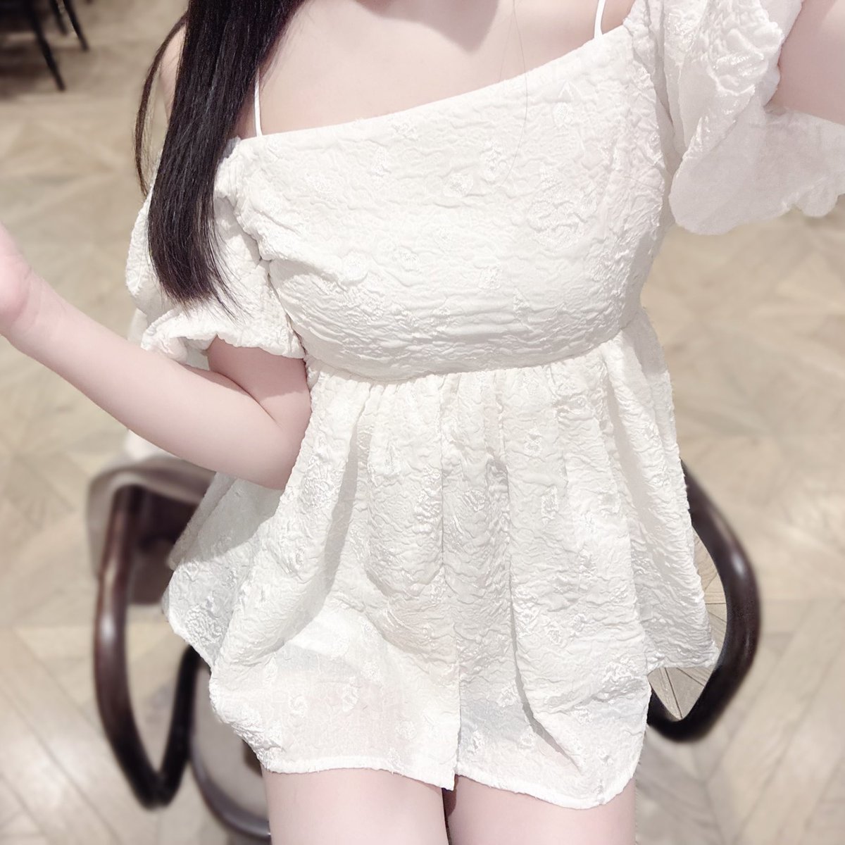 コットン ジャガード ペザントシャツ ウォッシャブル 美品♡BEIGE 