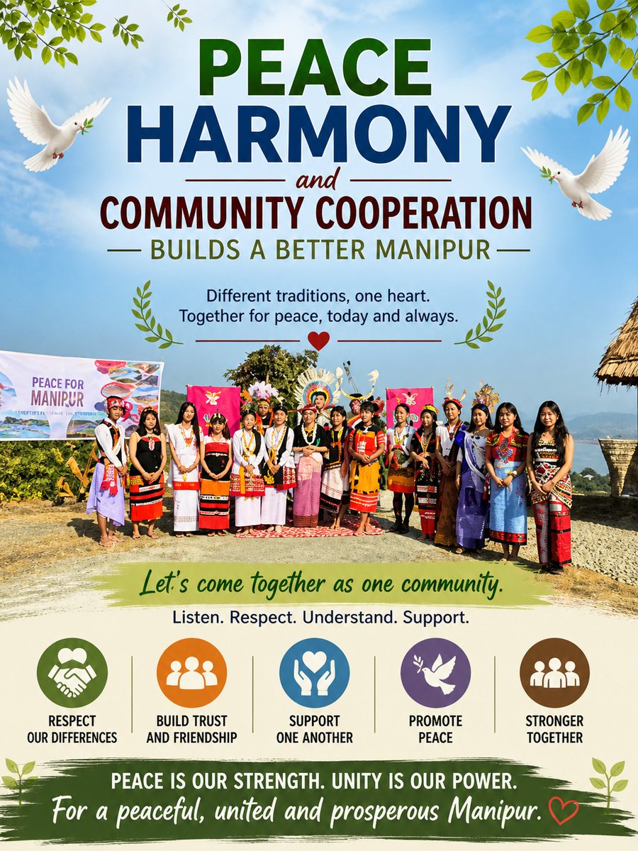customheritage4's tweet image. The rich culture and heritage of Manipur speaks of unity, not violence 🤍
Let peace be our identity.
#Manipur #Peace #Culture