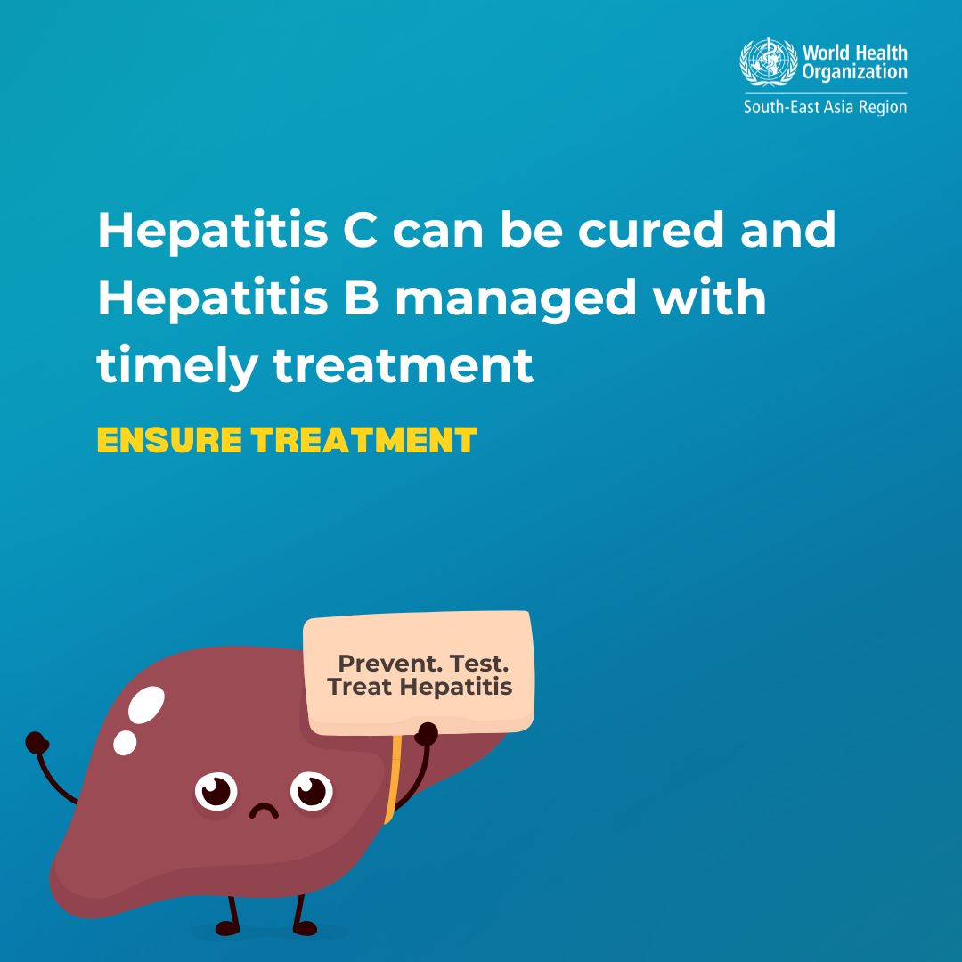 WHOSEARO's tweet image. 💛 Hepatitis C can be cured
💛 Hepatitis B can be managed with timely treatment

Early testing and care can save lives and prevent complications. Don’t wait—know your status and take action today.

#Hepatitis #KnowYourStatus #HealthForAll