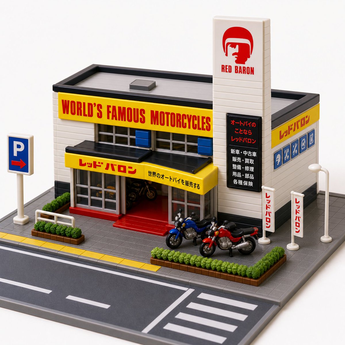 real2minigarage's tweet image. Real → Mini
Red Baron motorcycle shop 🏍️ Japan 🇯🇵 レッドバロンをトミカ風にミニチュア化
#miniature #real2mini #tomica #トミカ風 #redbaron #バイクショップ #japan #scalemodel