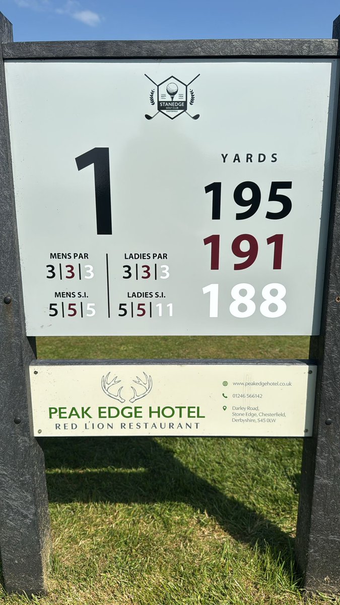 StanedgeGC's tweet image. Our new tee signs are now in place &amp;amp; they represent far more than just a fresh look #mixedtee #progressive 

Thank you to @PeakedgeHotel for their continued support of our 1st hole sponsorship—an important partnership that enhances the experience for both members &amp;amp; guests.