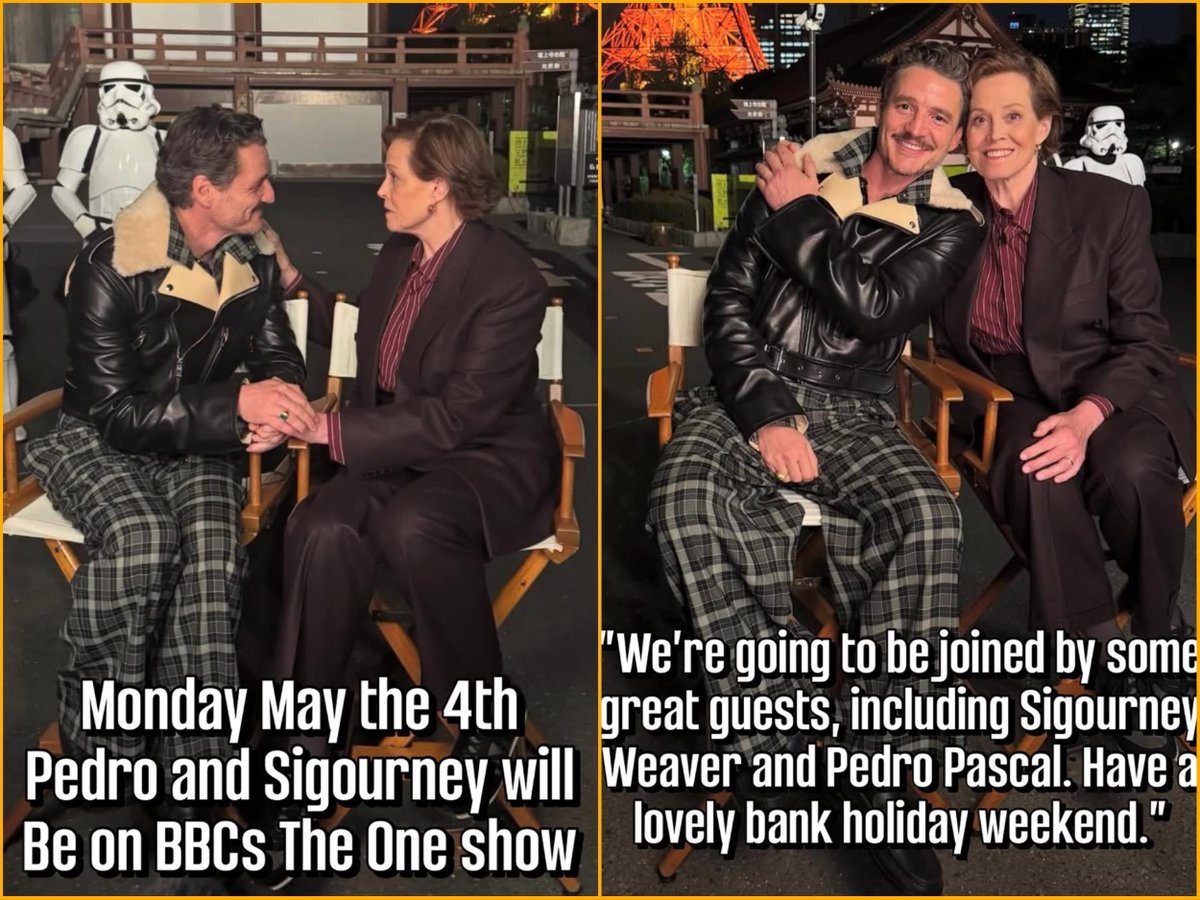GabrielleOrlita's tweet image. ✨✨✨🔜#MaytheFourthBeWithYou!!! 
On Monday, #PedroPascal and #SigourneyWeaver will be on #BBCs #TheOneShow!!! 😁👊👊🤍🤍

#TheMandalorianAndGrogu
#DinDjarin 
#StarWars ✨