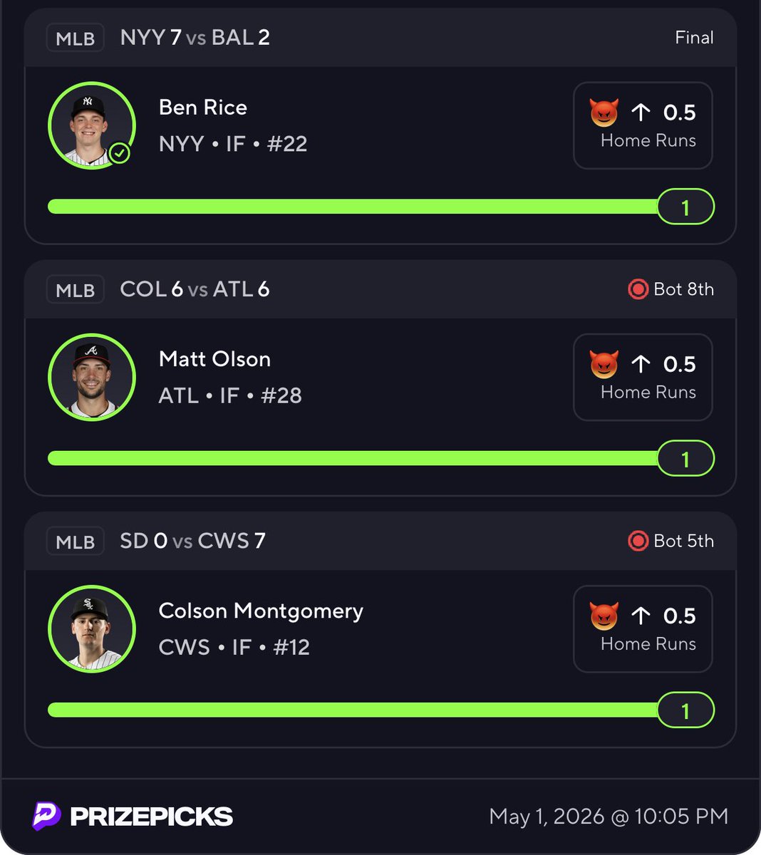 Epsteez's tweet photo. @reelbets @MLBHR @BetMGM https://t.co/uN4kIGbJgt