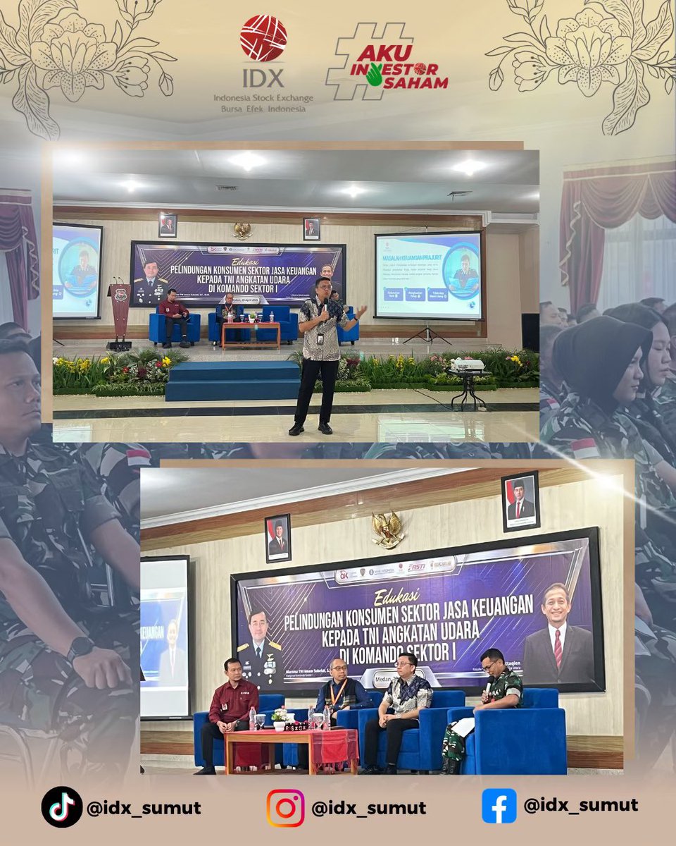idx_sumut's tweet photo. Ahhooii Sobat IDX!! 🙌🏻

Perlindungan konsumen = kunci transaksi keuangan yang aman 💡📊 Edukasi bersama TNI AU bahas risiko, modus penipuan &amp; cara investasi yang legal 🚀

#IDX #IDXSumut #AmanBerinvestasi https://t.co/cCp1l2nBW7