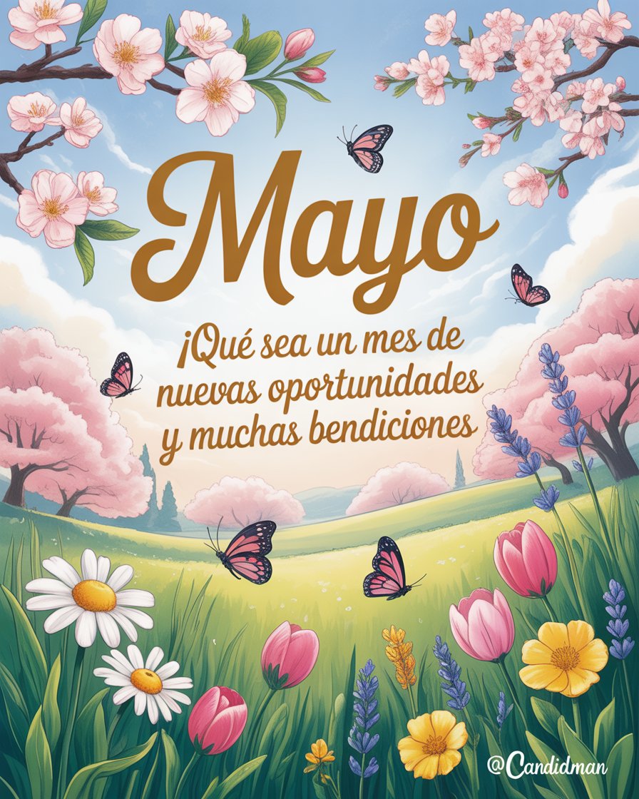 Candidman's tweet photo. #Mayo ¡Qué sea un mes de nuevas oportunidades y muchas bendiciones! 🙏😉 @Candidman
•
•
•
•
•
#Candidman #Lettering #CandidmanMX
#HolaMayo https://t.co/GbtzNM2ShY