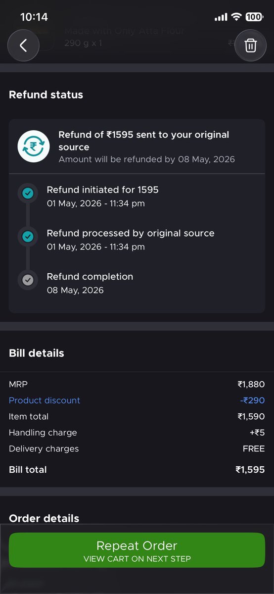 GWADITYA7's tweet photo. Blinkit Chor Refund do Jldi 
Jab oder dena nahi Hota tog Oder kyu lete ho delivery boy ne cancel kardiya or Kya matlab 8 tarik ko refund ayega hum gareeb 1600 rupe bohut maine rakhti abhi tk to salary nhi aayi aaaj hi refund do @letsblinkit very disappointed never buy again https://t.co/giwcpS8RZF