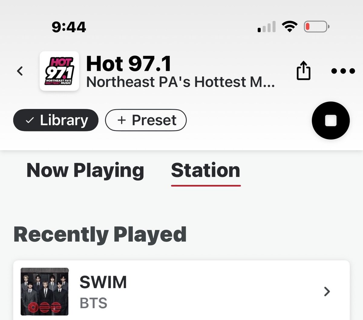 goreigo's tweet image. Thank you @HOT971RADIO 🙏😘✌️💜. 
#Swim @BTS_twt