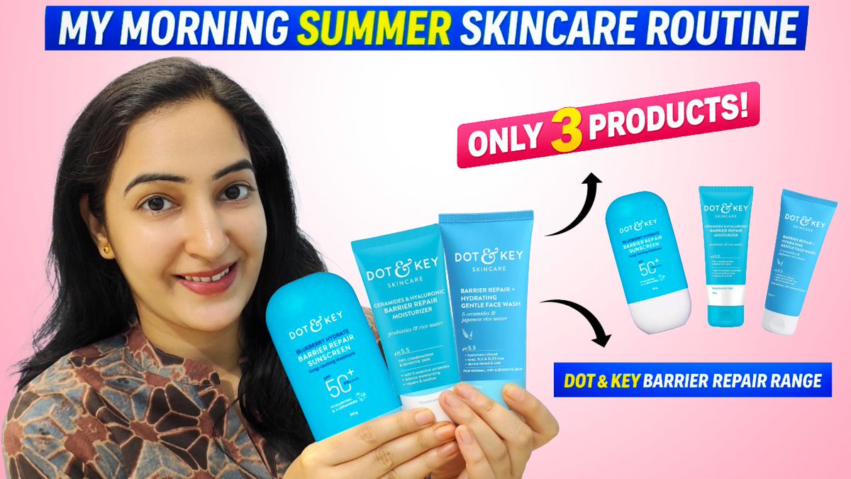 ShanuDakh's tweet image. yt.openinapp.co/krjhz
My Morning Summer Skincare Routine🩵 | Simple &amp;amp; Effective | Only 3 Products (Dot &amp;amp; Key Barrier Range)
#summerskincare #skincareroutine #dotandkey #summerskincareroutine #minimalskincare #glowingskin #summerskincaretips #minimalroutine #healthyskin