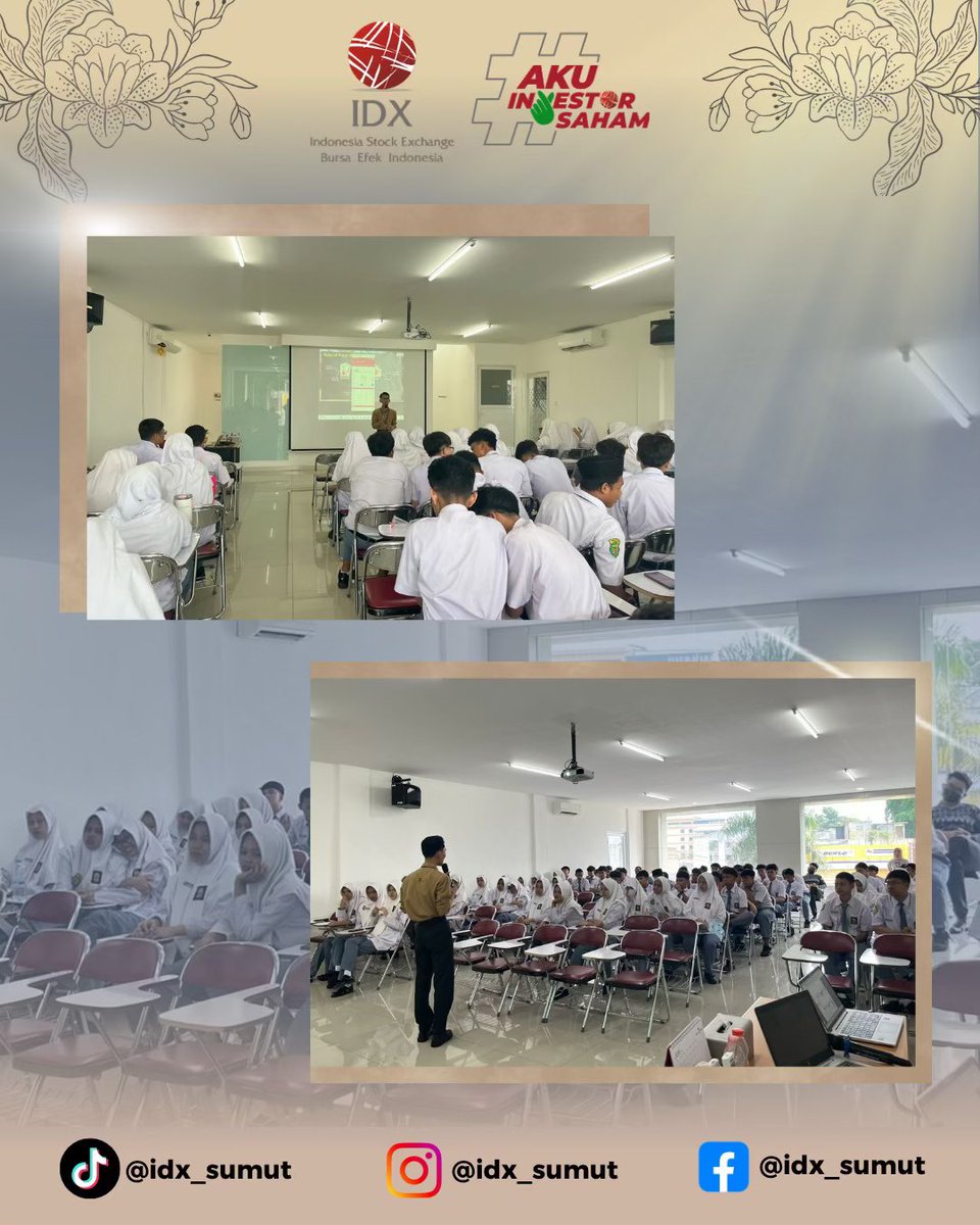 idx_sumut's tweet photo. Ahhooii Sobat IDX!! 🙌🏻

Lanjut sebar literasi keuangan 💡📊 Edukasi Publik Batch 2 SMA Al Ulum Medan hadirkan dasar pasar modal &amp; kebiasaan finansial bijak sejak dini 🚀

#IDX #IDXSumut #YukInvestasi https://t.co/J5mUCyhJYQ