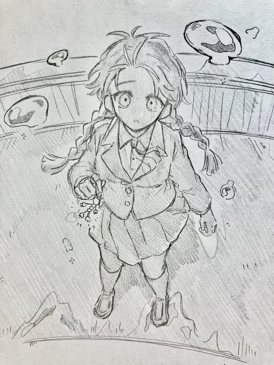 上からの構図むずー
