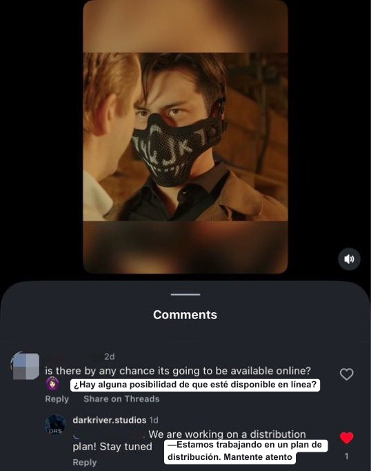 Dark River Studios anunció recientemente (en un comentario de instagram ...