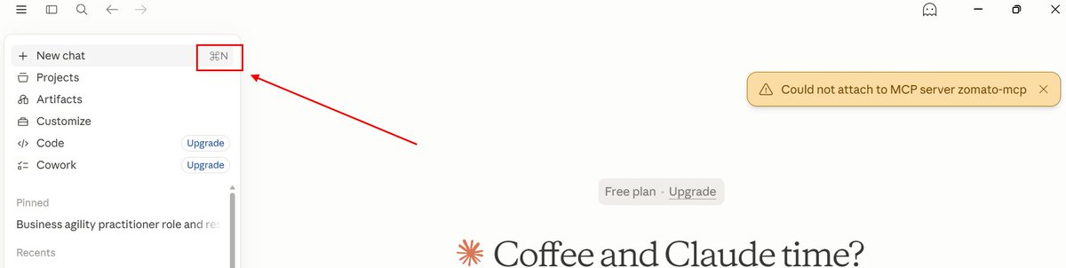 Amanbundeli's tweet photo. @claudeai @AnthropicAI  The 'New Chat' shortcut in the UI seems to be based on Mac keyboard conventions — but the same Mac shortcut is being shown to Windows users too. 🖥️ https://t.co/XogpsW9asB