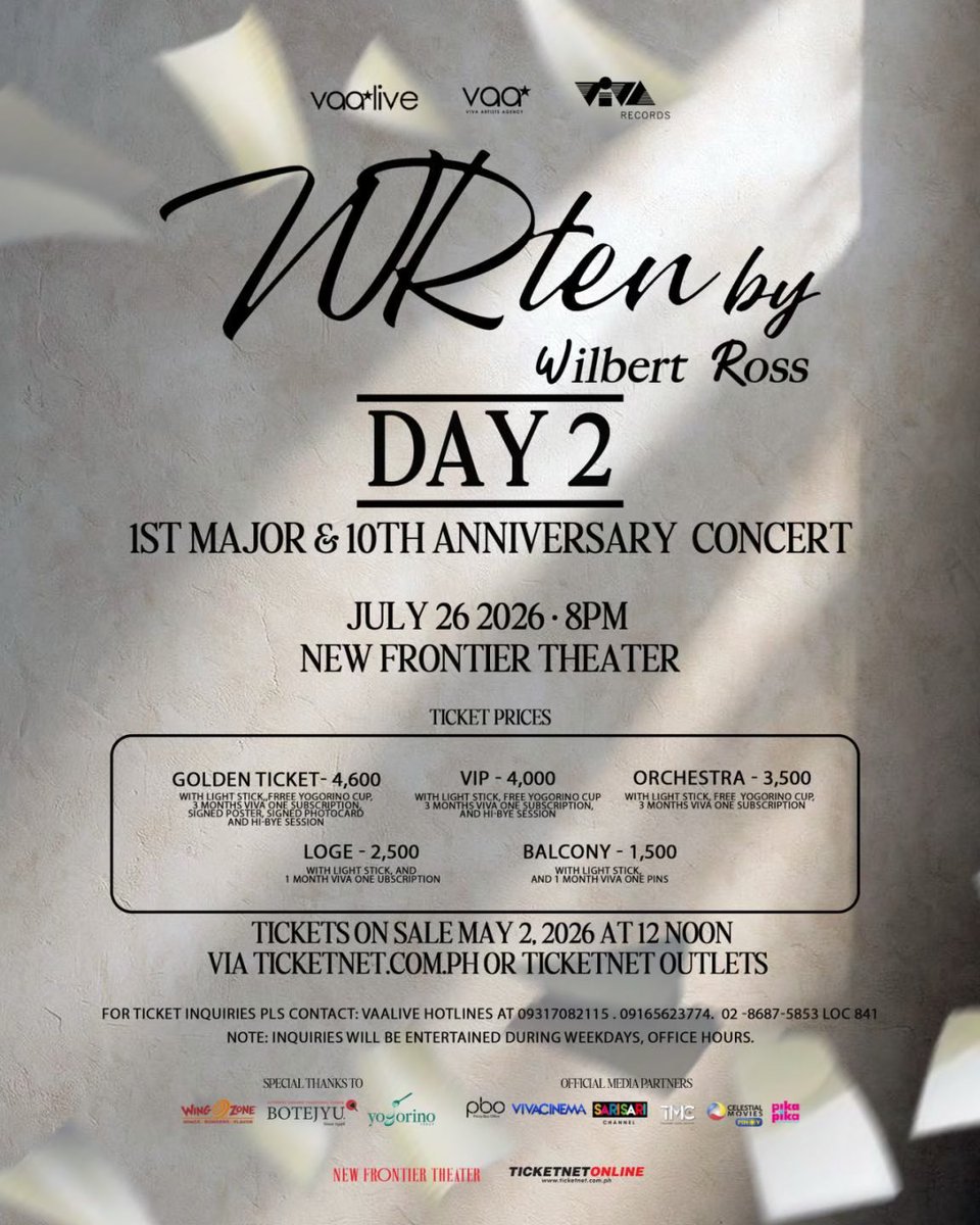 keisoonickz's tweet photo. WTS LFB 📍
Day 2
WRTEN by Wilbert Ross 
1st Major &amp; 10th Anniversary Concert 

Available tickets 
3 Golden RGT row 5 seat 3 4 &amp; 5

Dm if inch 📩

#WRFirstSoloConcert
#WRTenbyWilbertRossConcert https://t.co/LCQwFx8LAs