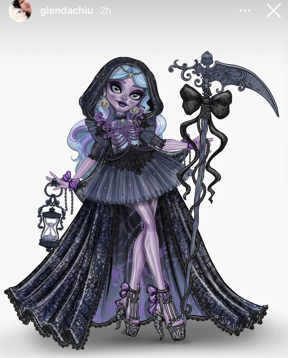 Monsterhighluvm's tweet photo. River Styxx’s original sketch shared by her designer Glenda Chiu 🩵💜 https://t.co/GWEMZ1MAPw