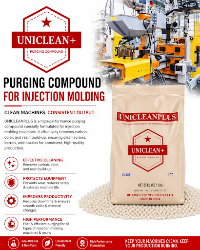unicleanplus's tweet image. Enhance injection molding performance with reliable purging compounds from UNICLEANPLUS. Minimize black specks, contamination, and downtime while ensuring smooth transitions between materials and colors.

📷 unicleanplus.com/purging-compou…

#InjectionMolding #PurgingCompound