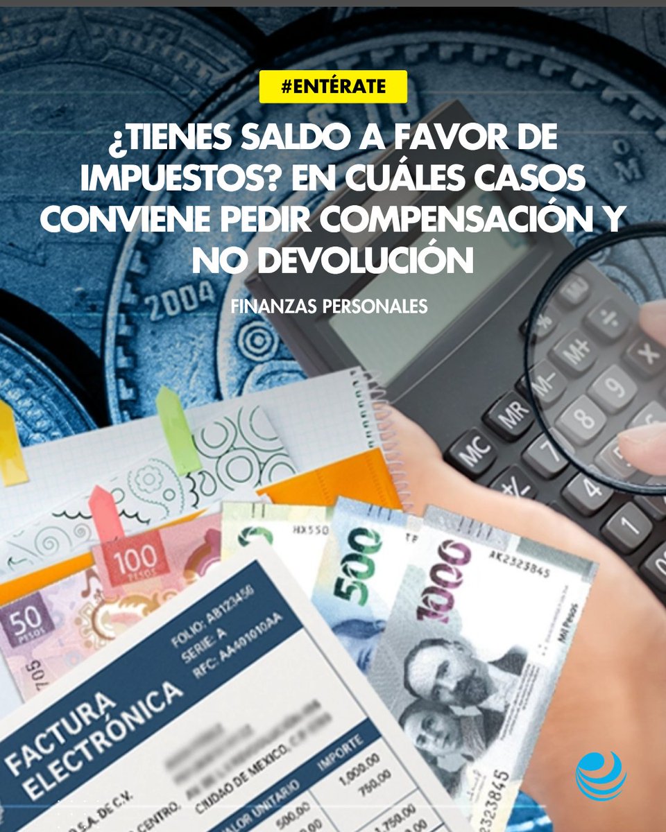 eleconomista's tweet image. 📣 #Entérate | 💼 Si tienes saldo a favor de impuestos, podrías considerar la compensación en lugar de la devolución. Una opción que, según expertos, puede hacer crecer tu dinero. Conoce cuándo es más conveniente. 💰
bit.ly/4tAIwMc