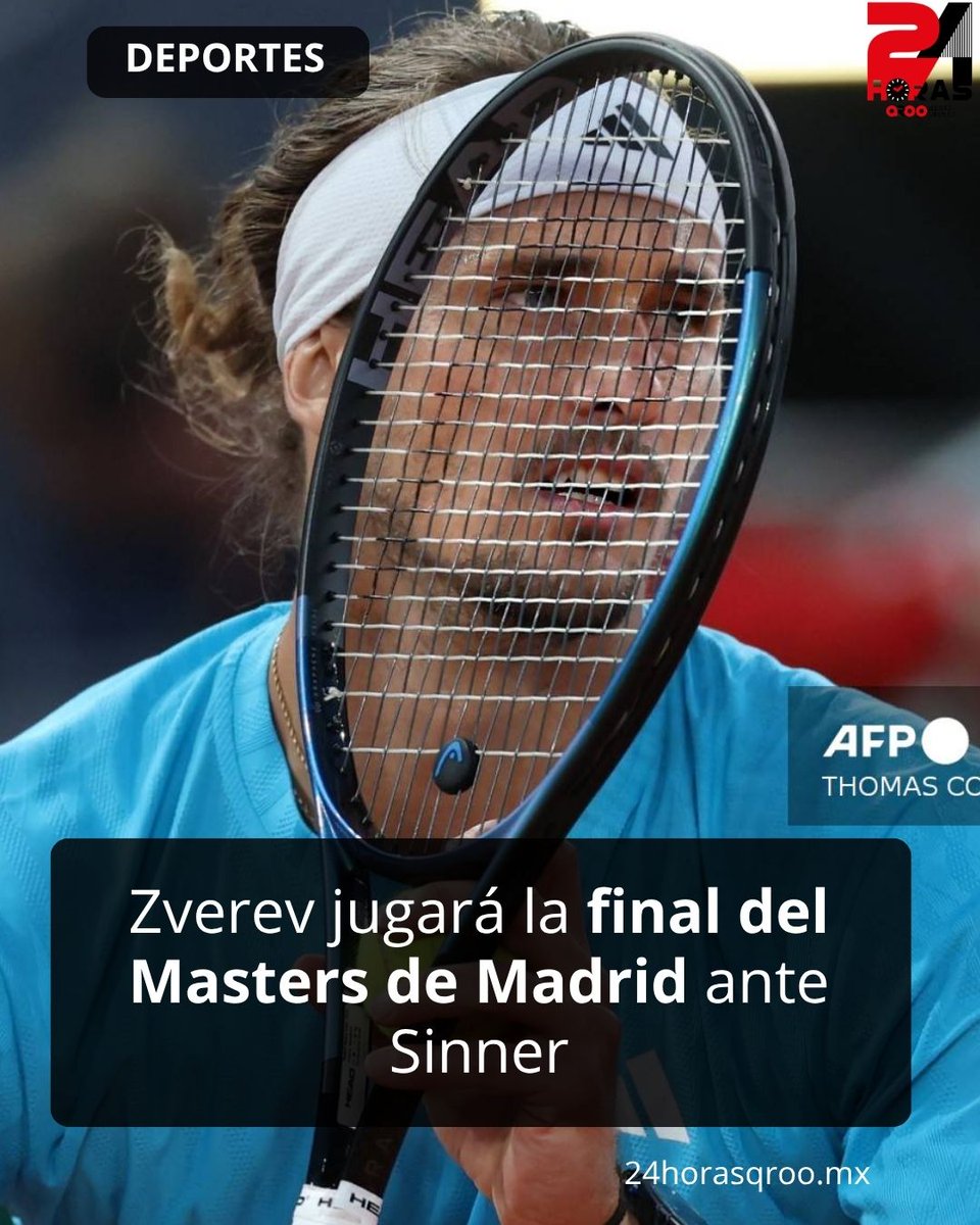 24HorasQR's tweet image. 🟢DEPORTES | Alexander Zverev está en la final de Madrid. El alemán venció a Blockx en sets corridos y ahora buscará el título frente al número uno del mundo, Jannik Sinner. 
#Entérate👇
shre.ink/7heP

#24HorasQRoo #MadridOpen #ATP #Zverev #Sinner
