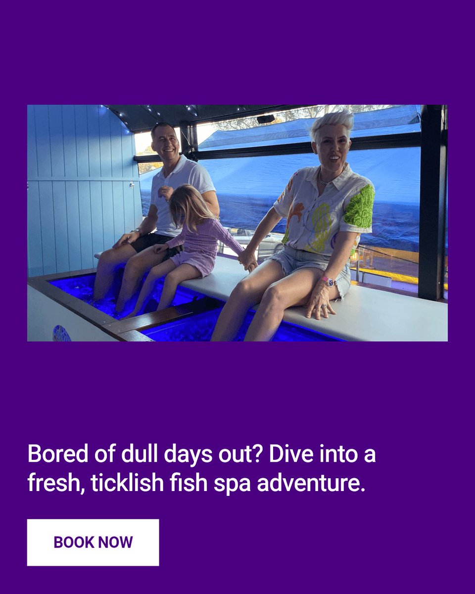 BarefootFishGC's tweet image. Families want convenience and novelty—boring days out don't cut it. The Fish Spa Bus is the must-have family treat. Ready to try something fresh? Jump on board!

barefootfish.com.au barefootfish.com.au #fishspa #feet #barefootfish #experience