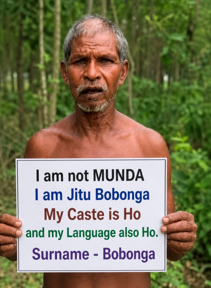 AIHLAC_INDIA's tweet photo. Jitu Bobonga is not Munda. His caste is Ho, his language is Ho, and his surname is Bobonga. Identity matters. Respect tribal voices, respect truth. ✊
#HoTribe #AdivasiIdentity #JusticeForTribes @CMO_Odisha @AdivasisMatter @Johar_Adivasi @TribalAffairsIn @LaxmidharSingh8 https://t.co/hbZxbWsiBi