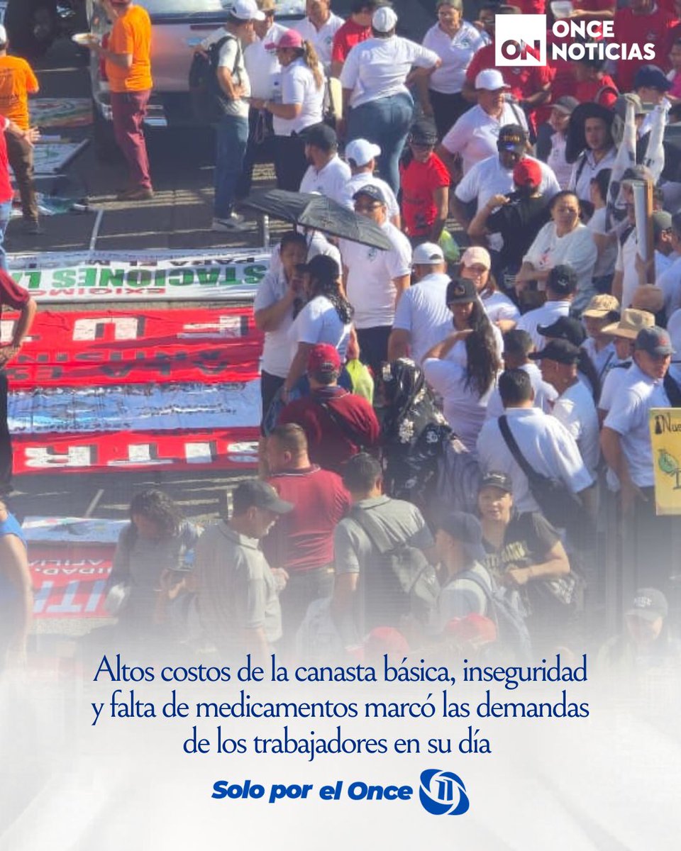 11_Noticias's tweet photo. 📢 Altos costos de la canasta básica, inseguridad y falta de medicamentos marcaron las demandas de los trabajadores en el Día del Trabajador. La lucha por mejores condiciones sigue vigente. 
https://t.co/iNTeF2id3K

#1Mayo #Consignas #DíadelTrabajador #MinutoaMinuto https://t.co/W8buZvj9aP