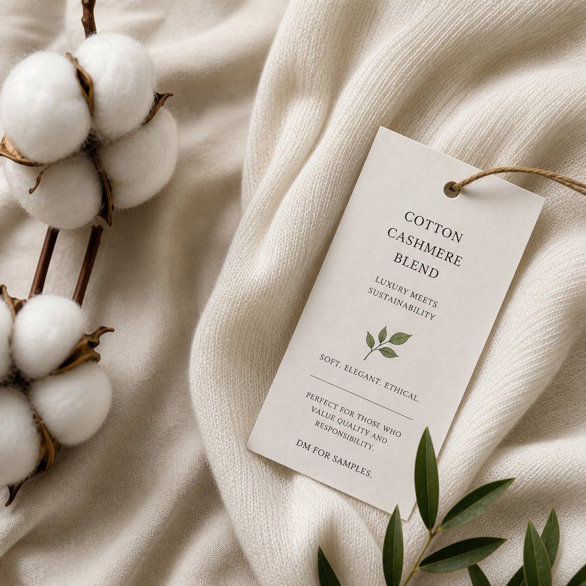 OmCottons's tweet image. Introducing our premium cotton cashmere blend, luxury meets sustainability. Soft. Elegant. Ethical. Perfect for upscale fashion brands targeting discerning customers who demand both quality and responsibility.

DM for samples.

#cotton #cashmere #cottonblend #cashmereblend