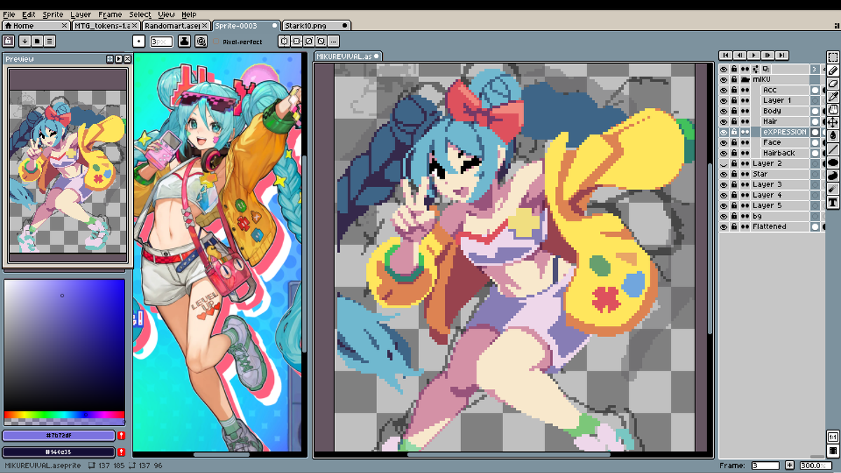 InxanityOCE's tweet image. Wip miku strim
#pixelart