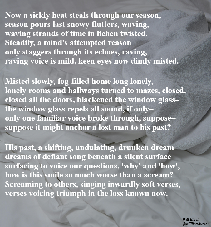 wElliottAuthor's tweet image. 'By a hospital bed'.

Photo: Nadin Sh

#poetry #poemADay #Poem #Poetrylovers #poetrytwitter #poetsofTwitter #poetrycommunity #Australianpoetry