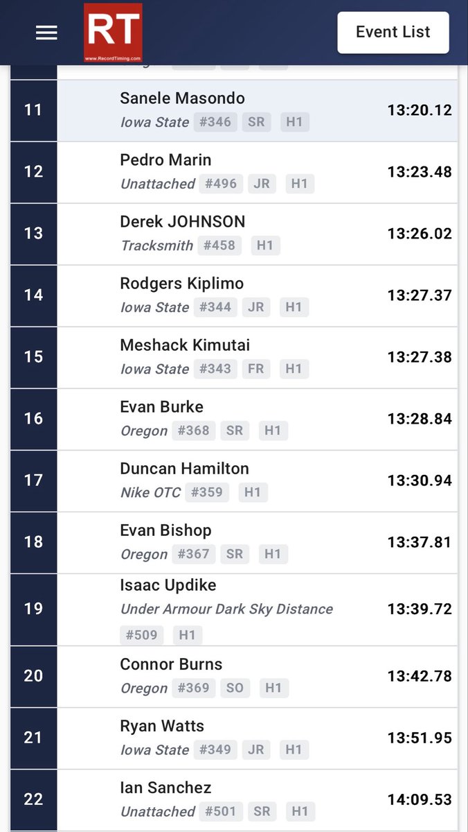 CoachLapointe's tweet photo. Très bonne journée pour Jean-Simon Desgagnés au Payton Jordan à Stanford lors de sa première sortie de la saison en plein air 2026. 

9e en 13:18.67 (PB) sur 5000m, record personnel de plus de 14 secondes. Maintenant 3e de tous les temps sur 5000m au Québec derrière ses coéquipiers Fafard et Charles PT.