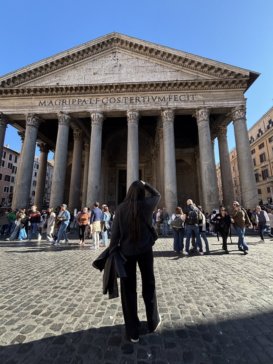 MsChrisSolomon's tweet image. I’ve seen the Pantheon in books and in studies. But standing in front of it hits differently. It’s surreal in a way that’s hard to explain. Some places carry that kind of weight. #rome #pantheon